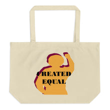 Load image into Gallery viewer, Created Equal Large organic tote bag