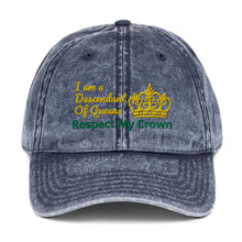 Load image into Gallery viewer, Queen Vintage Cotton Twill Cap