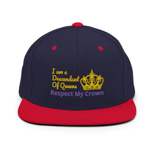 Load image into Gallery viewer, Queen Snapback Hat