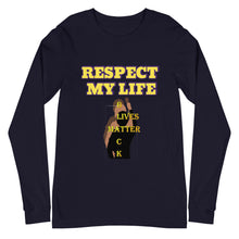 Cargar imagen en el visor de la galería, Respect My Life Unisex Long Sleeve Tee