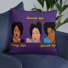 Load image into Gallery viewer, Pray Up-Stand Up-Speak Up Basic Pillow