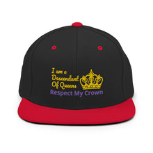 Load image into Gallery viewer, Queen Snapback Hat