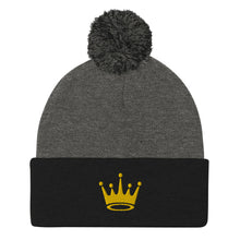 Load image into Gallery viewer, Crown Pom-Pom Beanie
