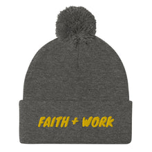 Cargar imagen en el visor de la galería, Faith + Work Pom-Pom Beanie