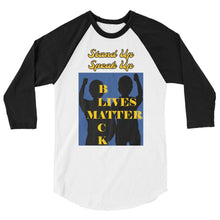 Load image into Gallery viewer, Black Lives Matter 3/4 sleeve raglan shirt - Shannon Alicia LLC