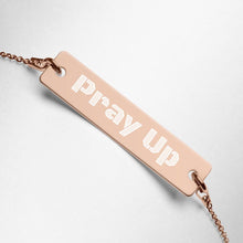 Load image into Gallery viewer, Pray Up Engraved Silver Bar Chain Bracelet - Shannon Alicia LLC