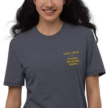 Load image into Gallery viewer, Faith + Work Unisex recycled t-shirt