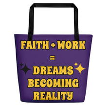 Load image into Gallery viewer, Faith + Work Beach Bag