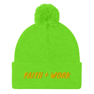 Faith + Work Pom-Pom Beanie