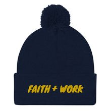 Cargar imagen en el visor de la galería, Faith + Work Pom-Pom Beanie