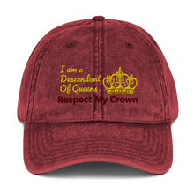 Load image into Gallery viewer, Queen Vintage Cotton Twill Cap