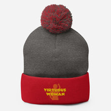 Load image into Gallery viewer, Virtuous Woman Pom-Pom Beanie