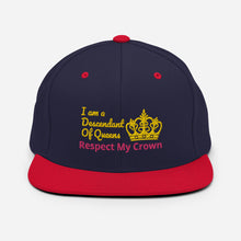 Load image into Gallery viewer, Queen Snapback Hat
