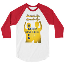 Load image into Gallery viewer, Black Lives Matter 3/4 sleeve raglan shirt - Shannon Alicia LLC