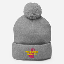 Load image into Gallery viewer, Virtuous Woman Pom-Pom Beanie