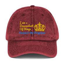 Load image into Gallery viewer, King Vintage Cotton Twill Cap