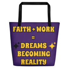 Load image into Gallery viewer, Faith + Work Beach Bag