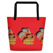 Cargar imagen en el visor de la galería, Stand Up-Black Women Lives Matter Beach Bag