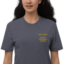 Load image into Gallery viewer, Faith + Work Unisex recycled t-shirt