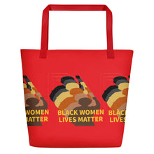 Cargar imagen en el visor de la galería, Stand Up-Black Women Lives Matter Beach Bag