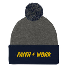 Cargar imagen en el visor de la galería, Faith + Work Pom-Pom Beanie