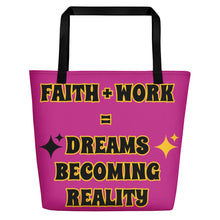 Load image into Gallery viewer, Faith + Work Beach Bag