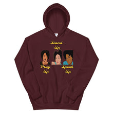 Load image into Gallery viewer, Pray Up-Stand Up-Speak Up Unisex Hoodie - Shannon Alicia LLC