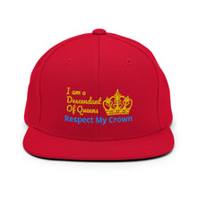 Load image into Gallery viewer, Queen Snapback Hat