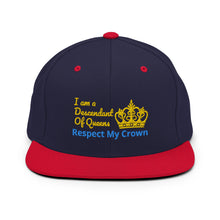Load image into Gallery viewer, Queen Snapback Hat