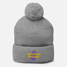 Load image into Gallery viewer, Virtuous Woman Pom-Pom Beanie