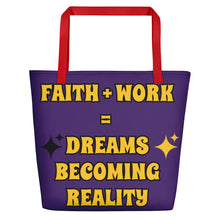 Load image into Gallery viewer, Faith + Work Beach Bag