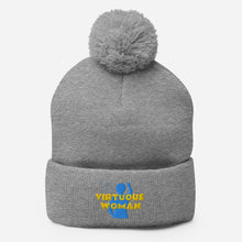 Load image into Gallery viewer, Virtuous Woman Pom-Pom Beanie