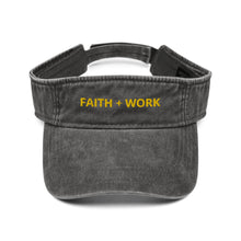 Load image into Gallery viewer, Faith + Work Denim visor