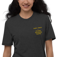 Load image into Gallery viewer, Faith + Work Unisex recycled t-shirt