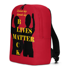 Load image into Gallery viewer, Black Lives Matter Minimalist Backpack - Shannon Alicia LLC