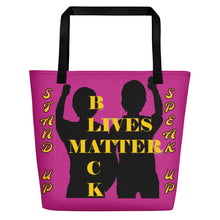 Load image into Gallery viewer, Black Lives Matter Beach Bag