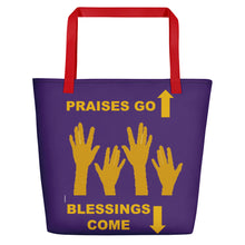 Load image into Gallery viewer, Praises Up Beach Bag