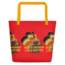 Cargar imagen en el visor de la galería, Stand Up-Black Women Lives Matter Beach Bag