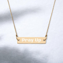 Load image into Gallery viewer, Pray Up Engraved Silver Bar Chain Necklace - Shannon Alicia LLC
