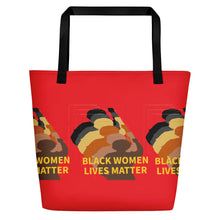 Cargar imagen en el visor de la galería, Stand Up-Black Women Lives Matter Beach Bag