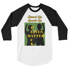 Load image into Gallery viewer, Black Lives Matter 3/4 sleeve raglan shirt - Shannon Alicia LLC