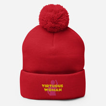 Load image into Gallery viewer, Virtuous Woman Pom-Pom Beanie