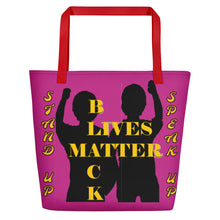 Load image into Gallery viewer, Black Lives Matter Beach Bag