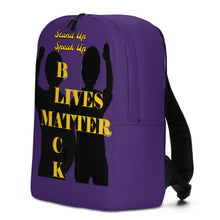 Load image into Gallery viewer, Black Lives Matter Minimalist Backpack