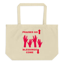 Cargar imagen en el visor de la galería, Praises Up Large organic tote bag