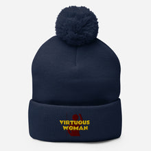 Load image into Gallery viewer, Virtuous Woman Pom-Pom Beanie