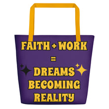 Load image into Gallery viewer, Faith + Work Beach Bag