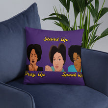 Load image into Gallery viewer, Pray Up-Stand Up-Speak Up Basic Pillow