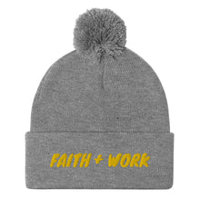 Cargar imagen en el visor de la galería, Faith + Work Pom-Pom Beanie