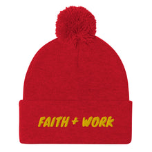 Cargar imagen en el visor de la galería, Faith + Work Pom-Pom Beanie